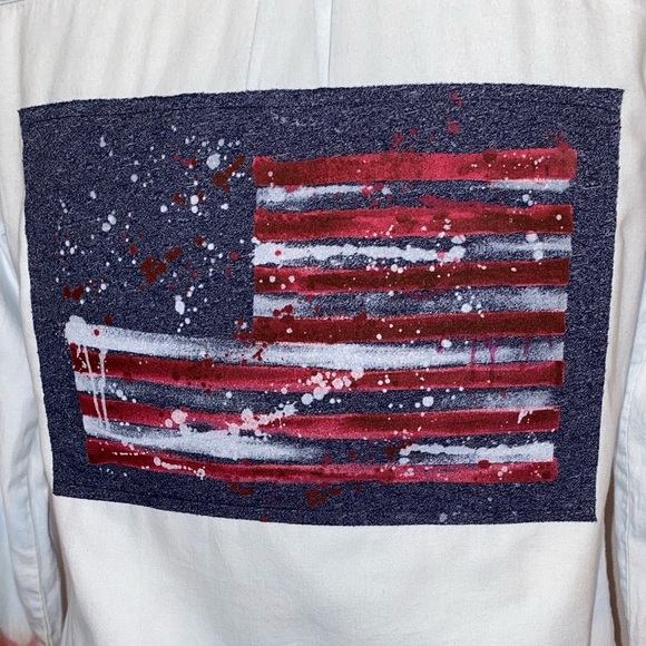 AMERICAN FLAG GRAPHIC BACK SHIRT (one of a kind) - Picture 8 of 8